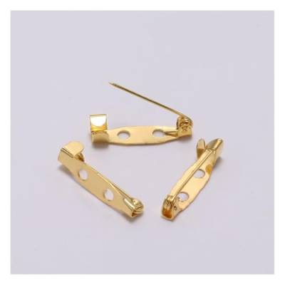 Wisafory 50 Stück Broschennadeln Sicherheitsnadeln Anstecknadel Stecknadeln Safety Pins für DIY Nähen Hochzeit Abzeichen Corsagen Schmuckherstellung Kunsthandwerk Namensschilder Gold 15mm von Wisafory